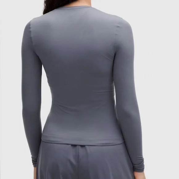 NWT Lululemon Wundermost Nulu Long Sleeve Size Large Solar Gray - Picture 2 of 8